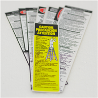 Ladder Safety Label Stickers