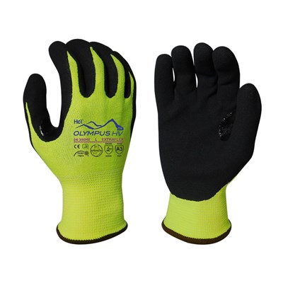 ARMOR GUYS ExtraFlex Foam Nitrile Coated Cut Resistant Gloves, Hi-Vis Yellow, Large 04-300HV/L