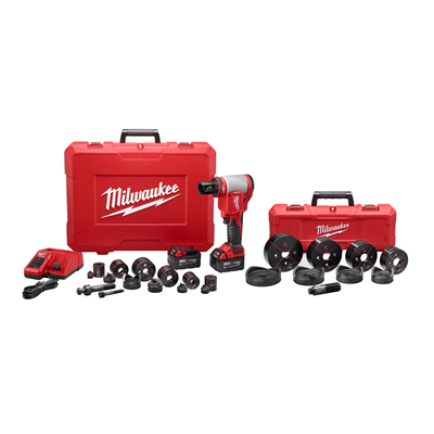 MILWAUKEE M18™ 10T FORCE LOGIC™ Knockout Tool 1/2 in - 4 in Kit 2676-23
