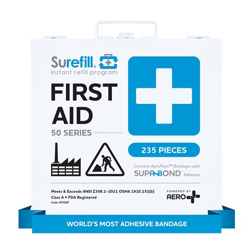 AERO HEALTHCARE Surefill™ 50 Series ANSI A First Aid Kit – Metal Case SS0101