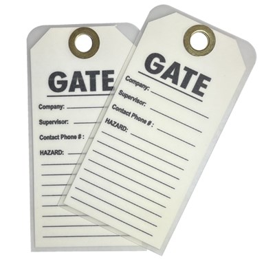 ACCUFORM Laminated Gate Tag with Grommet, 10 pk 0603-LT-GATE