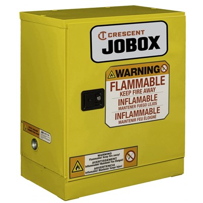 CRESCENT JOBOX JOBOX® 12 Gal Flammable Manual Close Safety Cabinet, Yellow 1-750640