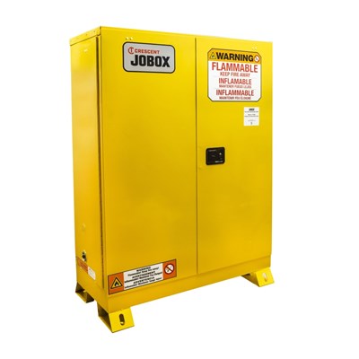CRESCENT JOBOX JOBOX® 45 Gal Flammable Manual Close Safety Cabinet, Yellow 1-756640