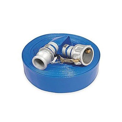 ALLIANCE HOSE & RUBBER 2 in x 50 ft Blue Discharge Hose Assembly with Camlock Fittings 1148-2000-50-CE