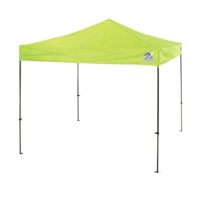 ERGODYNE SHAX® 6010 Lightweight Pop-Up Tent, 10 ft x 10 ft, Hi-Vis Green 12910