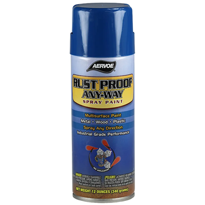AERVOE Safety Blue Rust Proof Any-Way Spray Paint, 16 oz 1624
