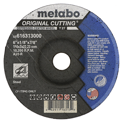 METABO 6 in x 1/8 in x 7/8 in Grinding Wheel 16313