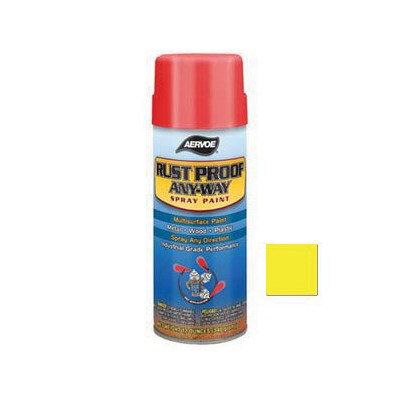 AERVOE Safety Yellow Rust Proof Any-Way Spray Paint, 16 oz 1644