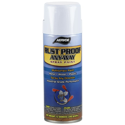 AERVOE Gloss White Rust Proof Any-Way Spray Paint, 16 oz 1692830