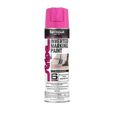SEYMOUR Inverted Ground Marking Paint, Fluorescent Hot Pink, 17 oz Can 20-679