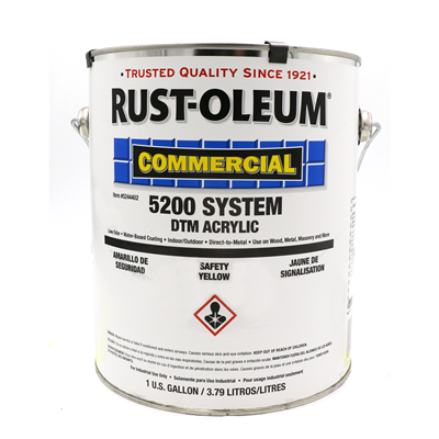 RUST-OLEUM Yellow Safety Paint, 1 Gal Can 245479