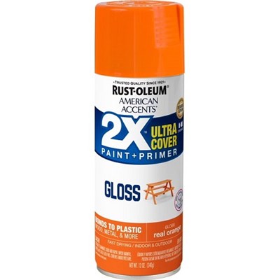 RUST-OLEUM 2X Gloss Orange Spray Paint, Painter's Choice 249095