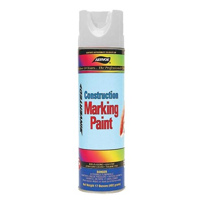 AERVOE White Inverted Construction Marking Spray Paint, 20 oz 264692