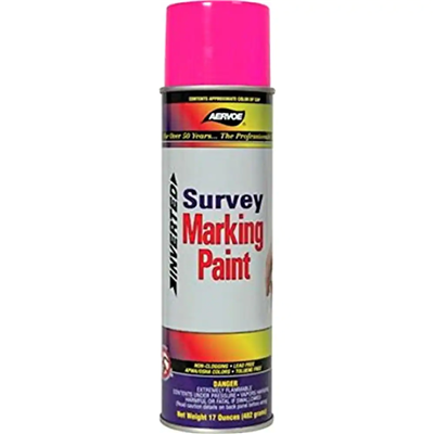 AERVOE Flourescent Pink Inverted Construction Marking Spray Paint, 20 oz 264702