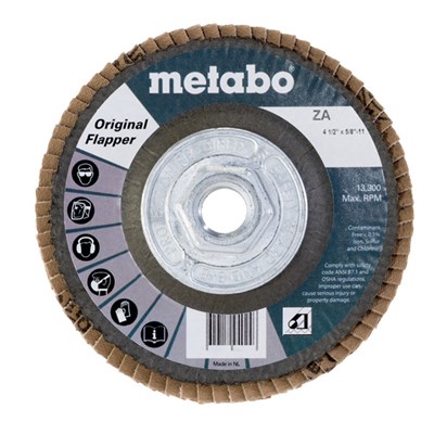 METABO 4-1/2 in x 5/8-11 in 60 Grit Flap Disc, Type 27 29465