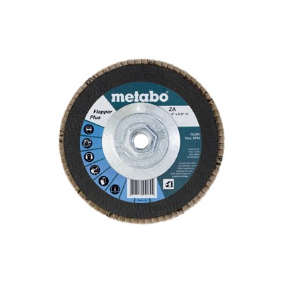 METABO 6 in x 5/8-11 in 40 Grit Flap Disc, Type 27 29474