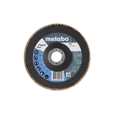 METABO 6 in x 7/8 in 40 Grit Flap Disc, Type 27 29484