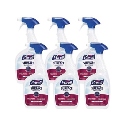 PURELL Foodservice Surface Sanitizer Spray, Capped Bottle with Spray Trigger, 32 fl oz, 6 Per Case 3341-06