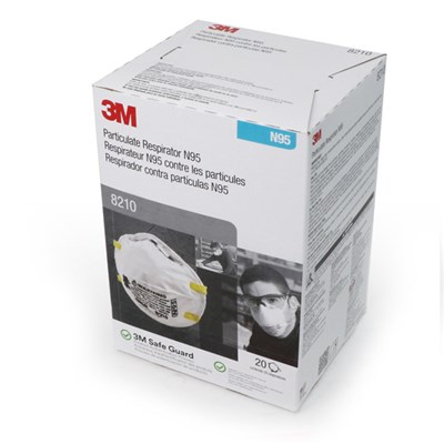 3M N95 Particulate Respirator, 20 per Box 3M-8210