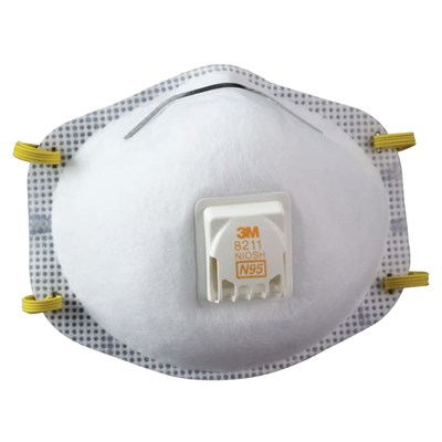 3M N95 Particulate Respirator with Cool Flow™ Exhalation Valve, 10 per Box 3M-8211