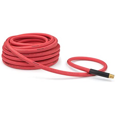 TEKTON 3/8 in x 50 ft Red Air Hose, with 1/4 in Male National Pipe Thread Fittings 635