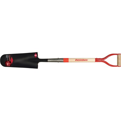 RAZOR-BACK Pointed Trench Shovel with D-Handle 47202
