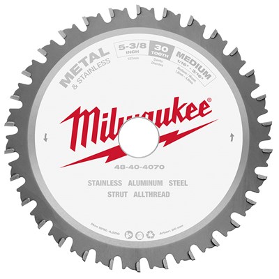 MILWAUKEE 5-3/8 in 30T Circular Saw Metal Cutting Blades 48-40-4070