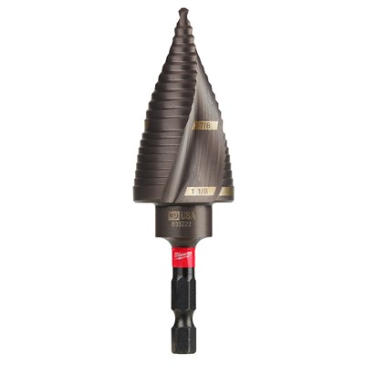 MILWAUKEE #9 Step Drill Bit, 7/8 in - 1-1/8 in, Impact 48-89-9249