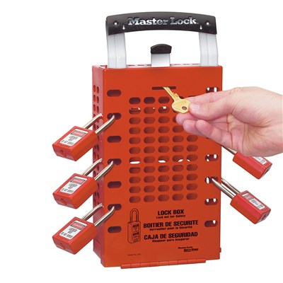 MASTER LOCK Red Latch Tight Group Lock Box 503RED