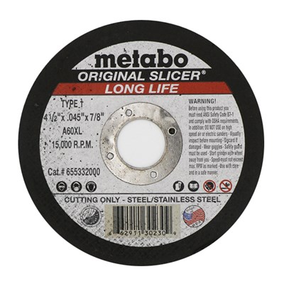METABO 4-1/2 in x .045 in x 7/8 in Cut-Off Wheel 55332