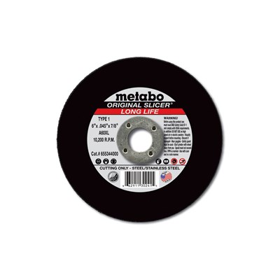 METABO 6 in x .045 in x 7/8 in Original Slicer Cut-Off Wheel 55344