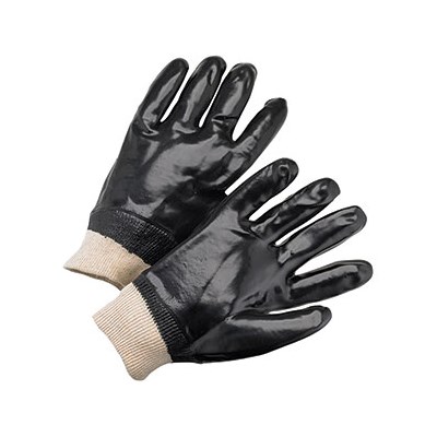 PIP Black PVC Knit Wrist Glove, 6 Dozen per Case 61-1007