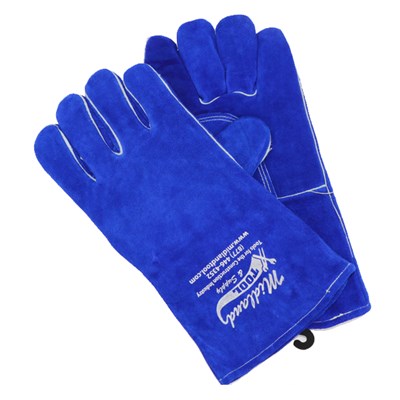 BLACK STALLION Split Cowhide Stick Glove with Palm Guard, Blue, Large 61-2038