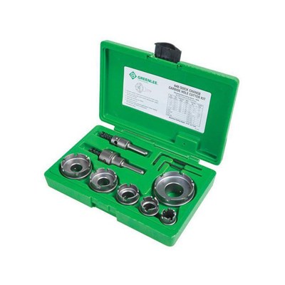GREENLEE 7/8 in - 2-1/2 in 8 pc Quick Change Carbide Cutter Kit 648