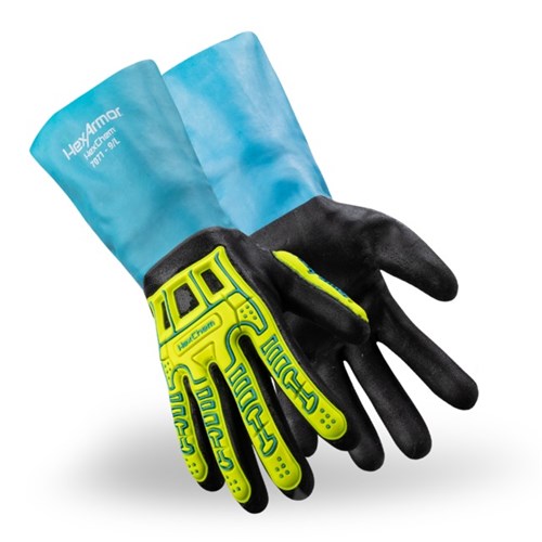 HEXARMOR HexChem® Impact/Chemical and Fluid Resistant Glove, Large 7071-L