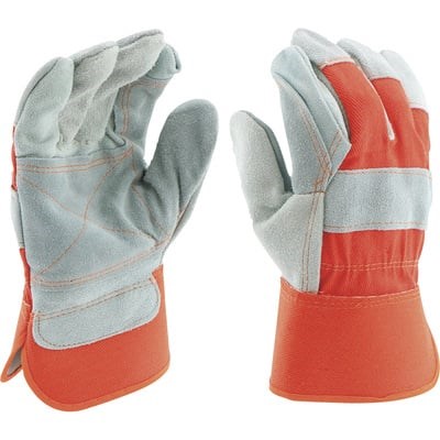 PIP Leather Palm Work Glove with Orange Back, X-Large 75525/XL