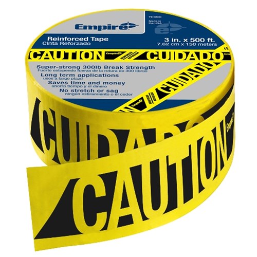 EMPIRE 500 ft. x 3 in Caution/Cudo Barricade Reinforced Tape 76-0600
