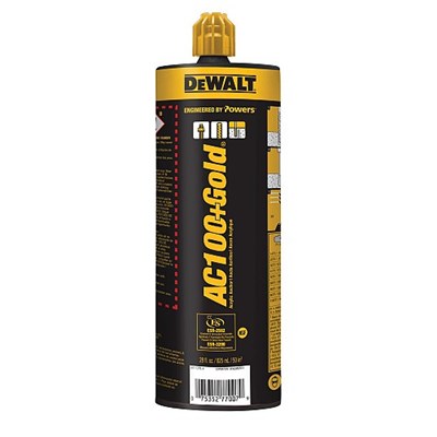 DEWALT AC100+ GOLD® Vinylester Injection Adhesive Anchoring System, 12 Pack 8478
