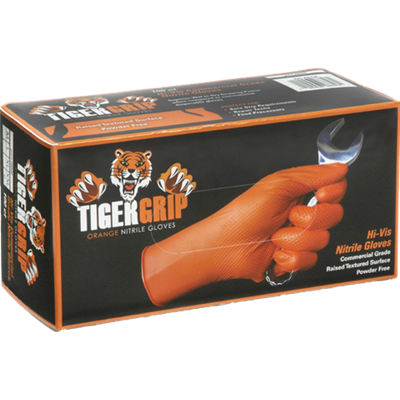 EPPCO Tiger Grip Nitrile Gloves, Medium, 100 Per Box 8843