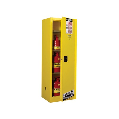 JUSTRITE 22 Gal Sure-Grip® EX Slimline Flammable Safety Cabinet, Yellow 892200