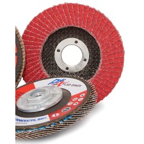 RANDOM PRODUCTS 4 1/2 in x 5/8-11 60 Grit Ceramic Flap Disc, Type 29 96884H