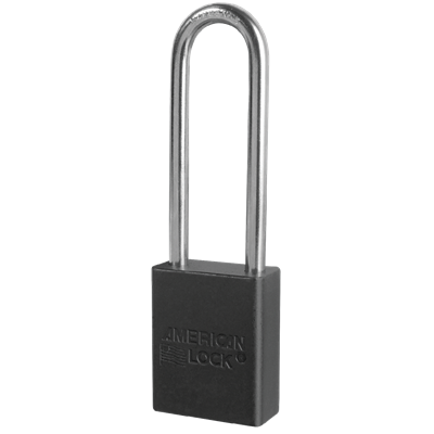 MASTER LOCK Black Lockout Lock, 3 in Shackle A1107BLK