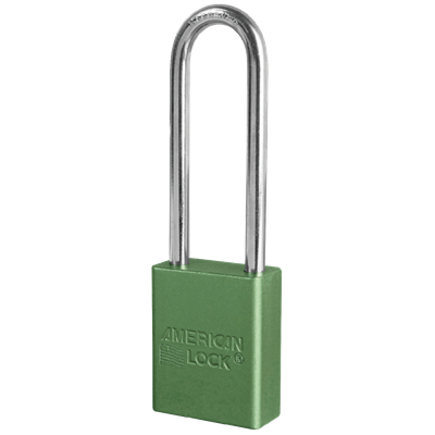 MASTER LOCK Green Lockout Lock, 3 in Shackle A1107GRN