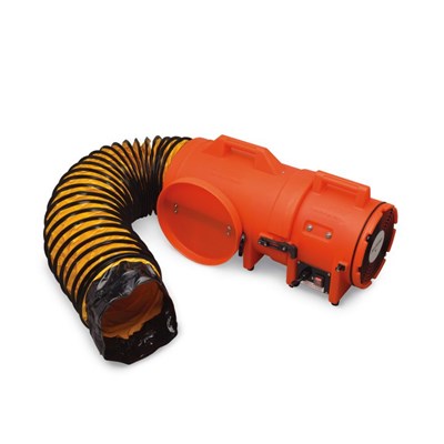 ALLEGRO INDUSTRIES 8 in Axial AC Plastic Blower with Compact Canister and 25 ft Ducting 9533-25