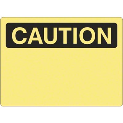 ACCUFORM Plastic Caution Sign, 10 in x 14 in C-080633