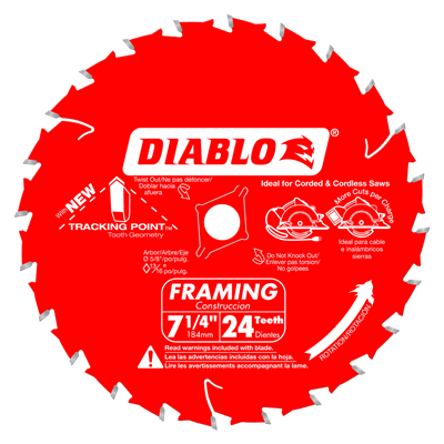 DIABLO 7-1/4 in 24T Circular Saw Blade D0724R