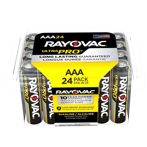 RAYOVAC AAA-Cell Alkaline Battery, 24 Pack DC-AAA