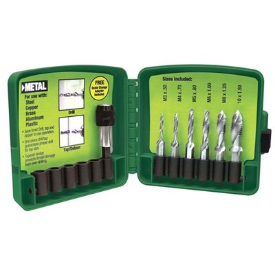 GREENLEE 6-32 to 1/4-20 6-Piece Drill Tap Set DTAPKIT