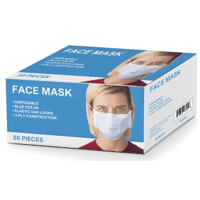 CORDOVA SAFETY PRODUCTS Disposable 3-Ply Pleated Face Mask ELM100