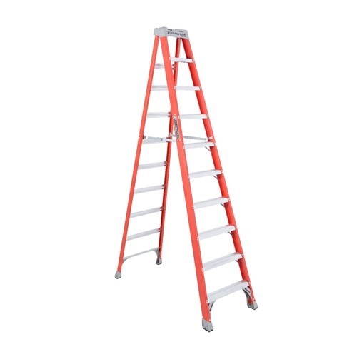 LOUISVILLE LADDER 10 ft FS1500 Fiberglass Step Ladder, 300 lb Load Capacity FSL10